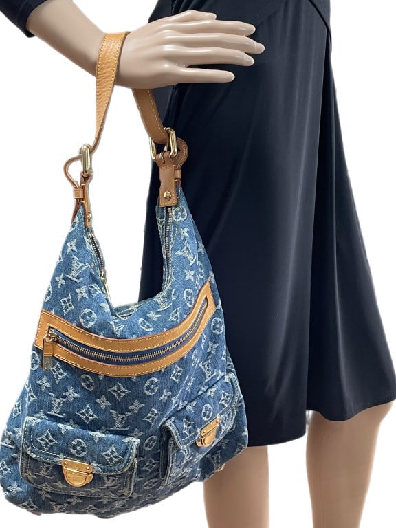 LOUIS VUITTON SHOULDER BAG BAGGY BLUE CANVAS (1 of 12)