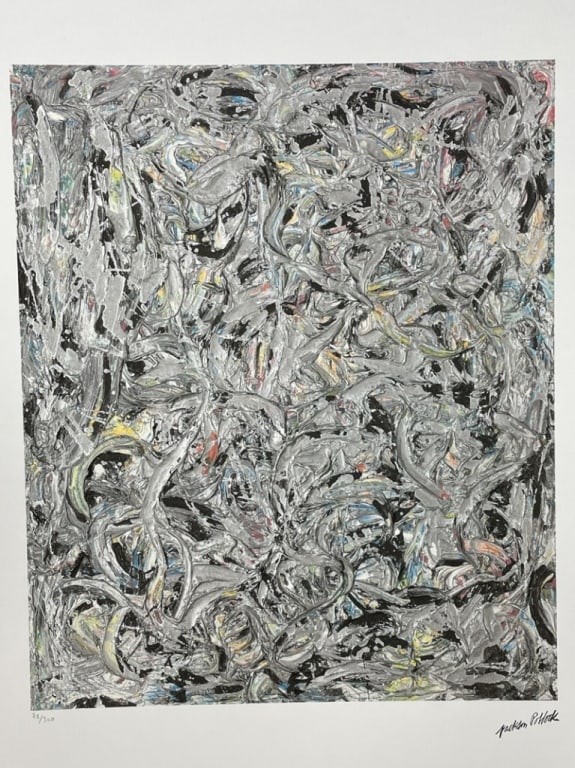 JACKSON POLLOCK LITHOGRAPH PRINT 28" (1 of 9)