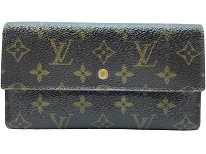 LOUIS VUITTON INTERNATIONAL MONOGRAMMED WALLET: LOUIS VUITTON INTERNATIONAL WALLET- BROWN COATED CANVAS- MONOGRAM CANVAS WITH GOLDEN BRASS HARDWARE- 19*10,5*2CM- TH0064 (JUNE 2004) -CONDITION RATING A- DV8 -AAS8682