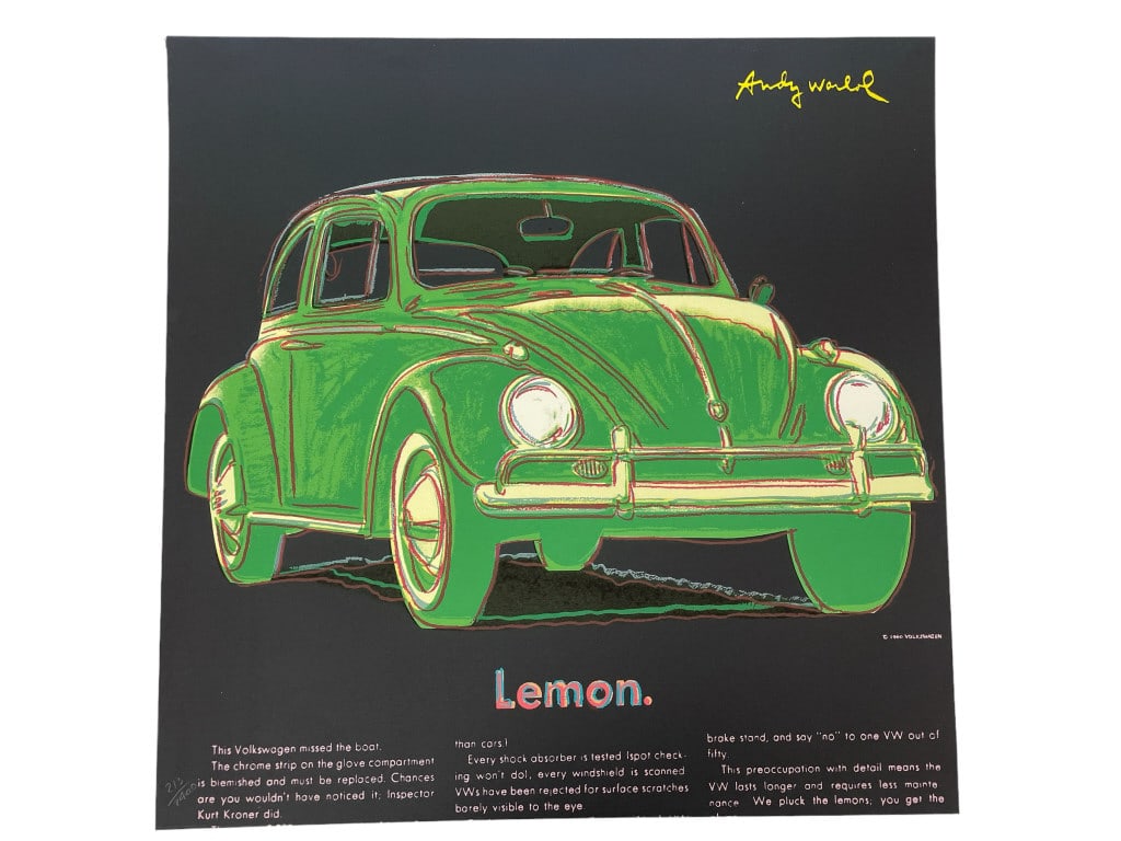 ANDY WARHOL VOLKSWAGEN BEETLE POP ART PRINT 22.5" (1 of 7)