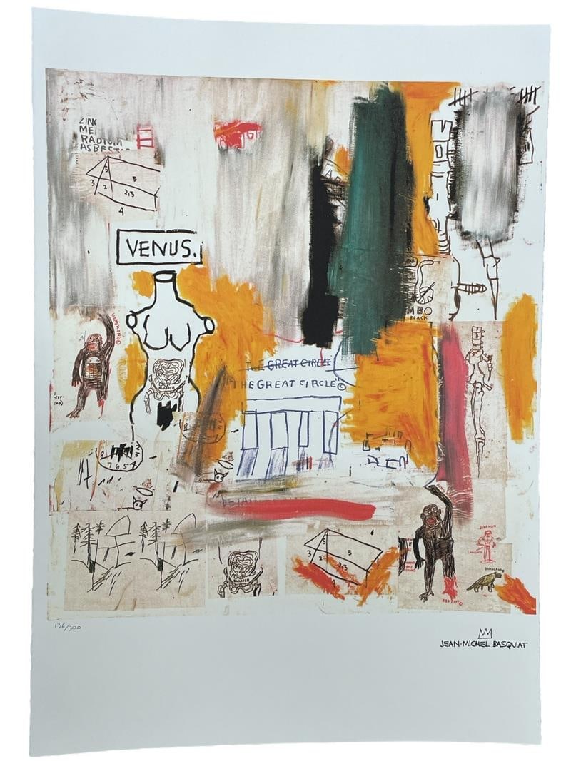 JEAN MICHEL BASQUIAT LITHOGRAPH PRINT 27.5" (1 of 6)