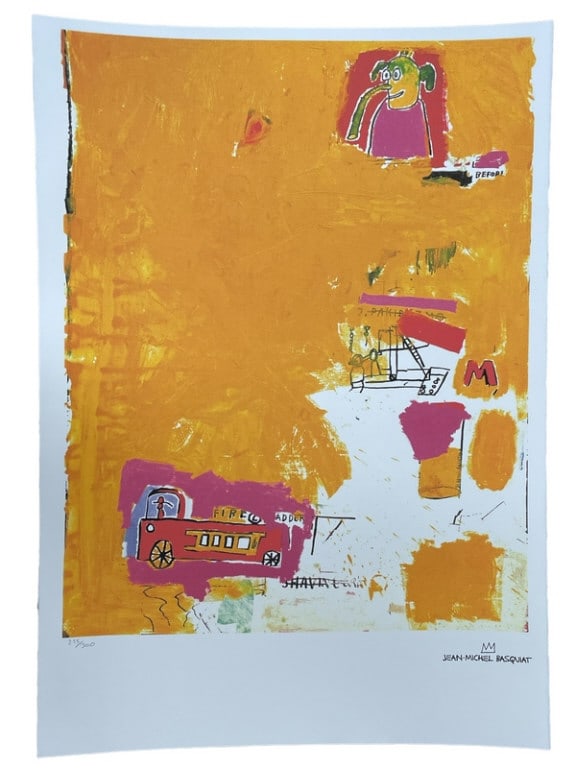 JEAN MICHEL BASQUIAT LITHOGRAPH PRINT 27.5" (1 of 6)