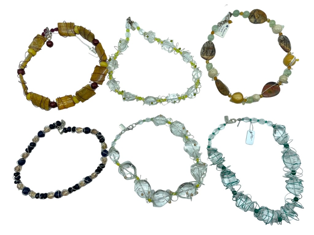 (6) SEMI-PRECIOUS STONE NECKLACE RETAIL $600 (1 of 2)