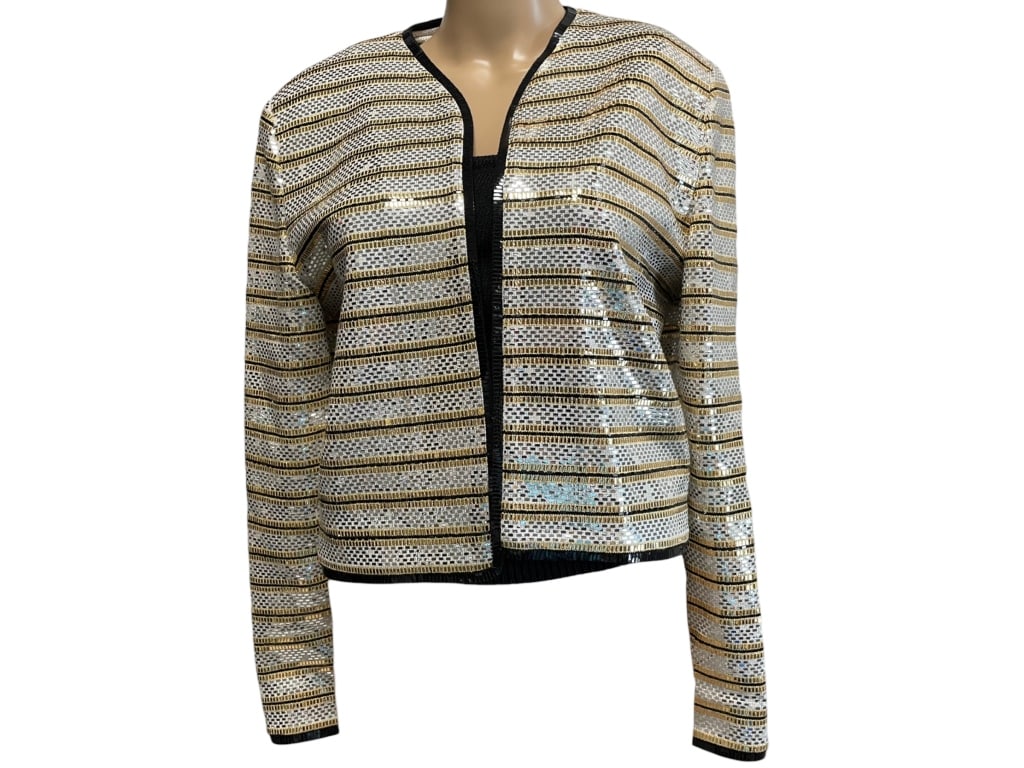 ST.JOHN TWEED PATTERN EVENING JACKET (1 of 3)