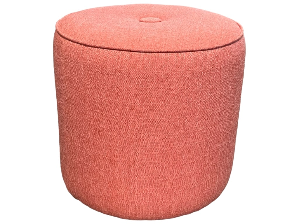 MID-MOD PEBBLE STYLE ROUND OTTOMAN 17" (1 of 3)