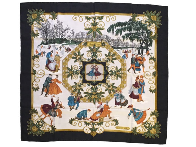 HERMES SILK SCARF- JOIES D'HIVER (1 of 3)