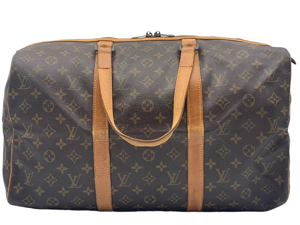 Louis Vuitton Sac Souple Travel Bag: -Louis Vuitton Sac Souple Travel Bag- Brown Coated Canvas- Monogram Canvas- Vachetta Straps/ Handles & Golden Brass Hardware -45*27*21cm -Condition Rating AB. -Box 1- AAS8879 Please be advised that by