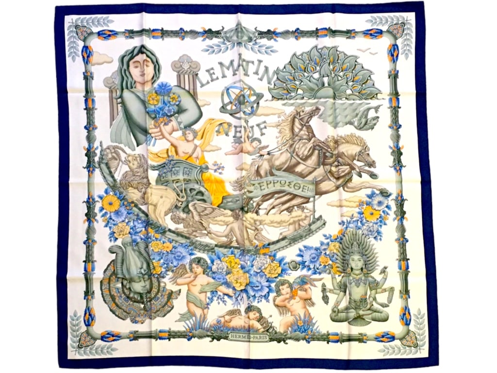 HERMES SILK SCARF- LE MATIN NEUF (1 of 3)