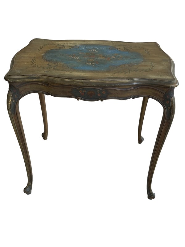 VTG HAND PAINTED WIDDICOMB STYLE SIDE TABLE 29" (1 of 5)