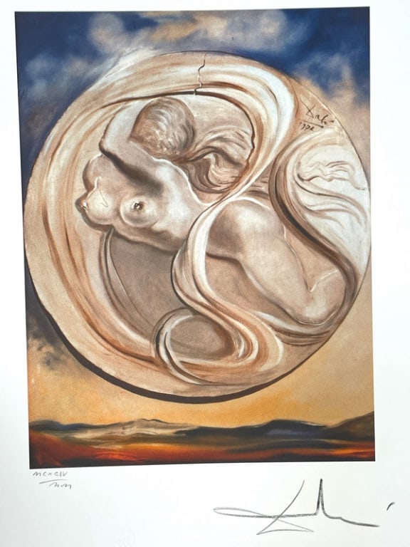 SALVADOR DALI HAND SIGNED LITHOGRAPH PRINT 26" (1 of 8)