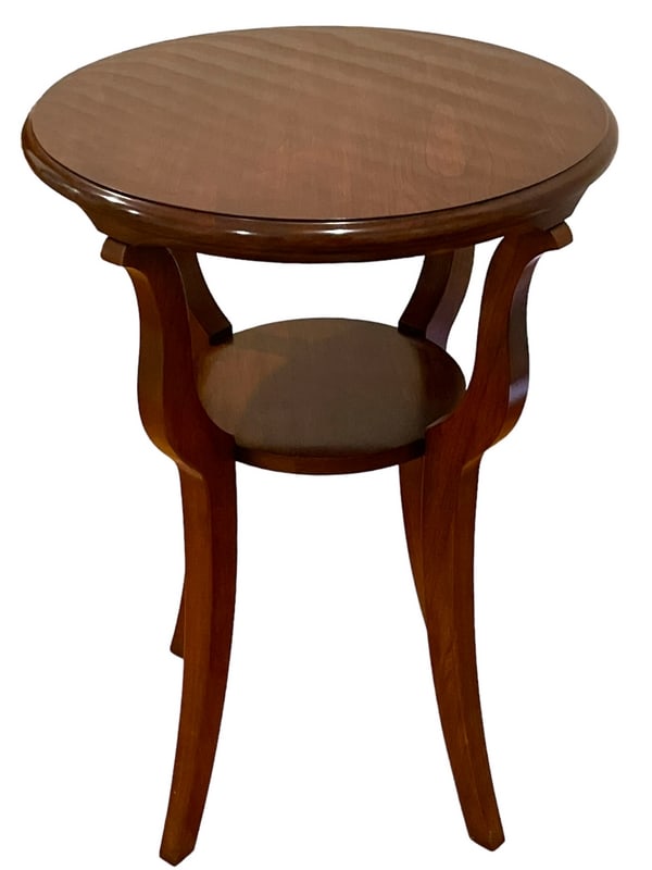 TRADITIONAL TWO TIER WOOD SIDE TABLE 26" (1 of 5)
