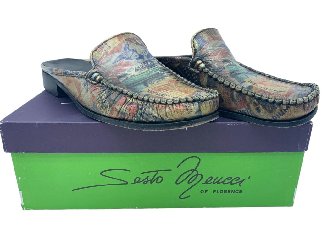 SESTO BEUSSI ITALIAN VINTAGE LEATHER SANDALS: -SESTO BEUSSI ITALIAN VINTAGE LEATHER SANDALS -GOOD PRE-OWNED CONDITION-SIZE 8 1/2M