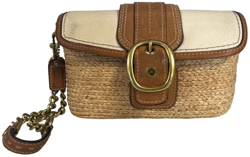 COACH STRAW CLUTCH: COACH STRAW CLUTCH -VERY GOOD PRE-OWNED CONDITION-BTQ