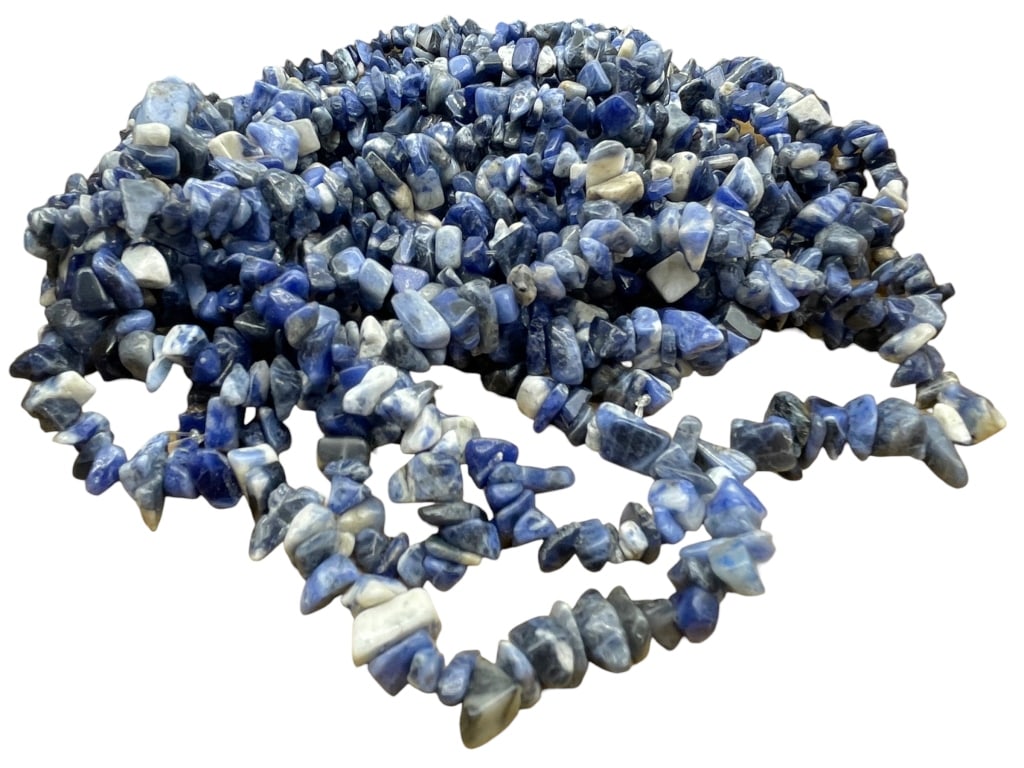 SEMI PRECIOUS SODALITE GEMSTONE NECKLACE BEADS (1 of 2)