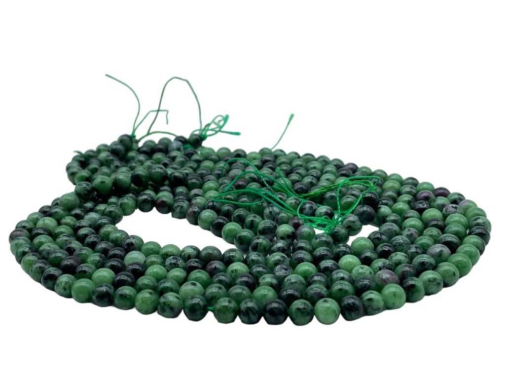 6MM RUBY ZOISITE GEMSTONE ROUNDS (1 of 2)