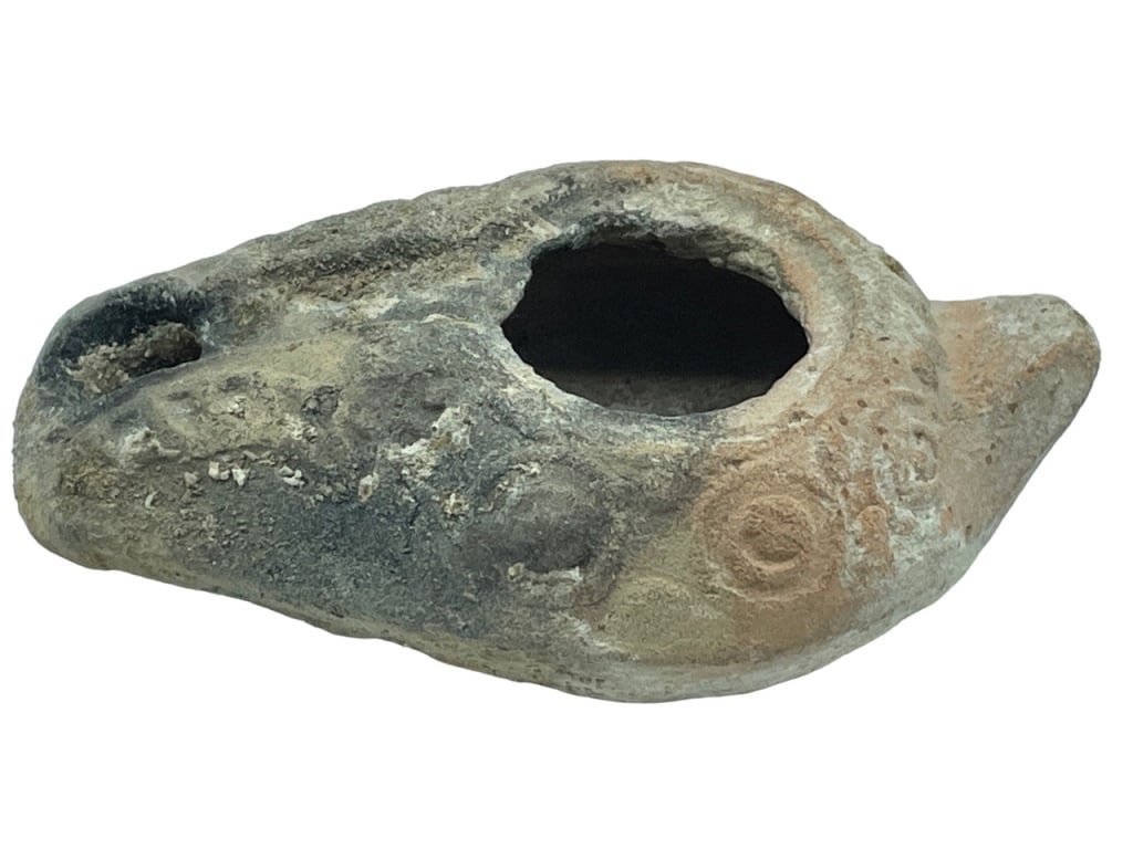 ANCIENT CLAY OIL LAMP 3.5" (1 of 3)
