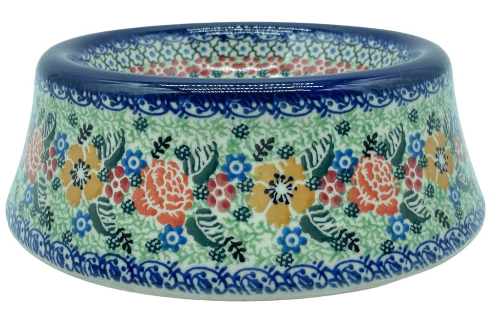 FLORAL PORCELAIN BOWL: FLORAL PORCELAIN BOWL -VERY GOOD PRE-OWNED CONDITION-B1