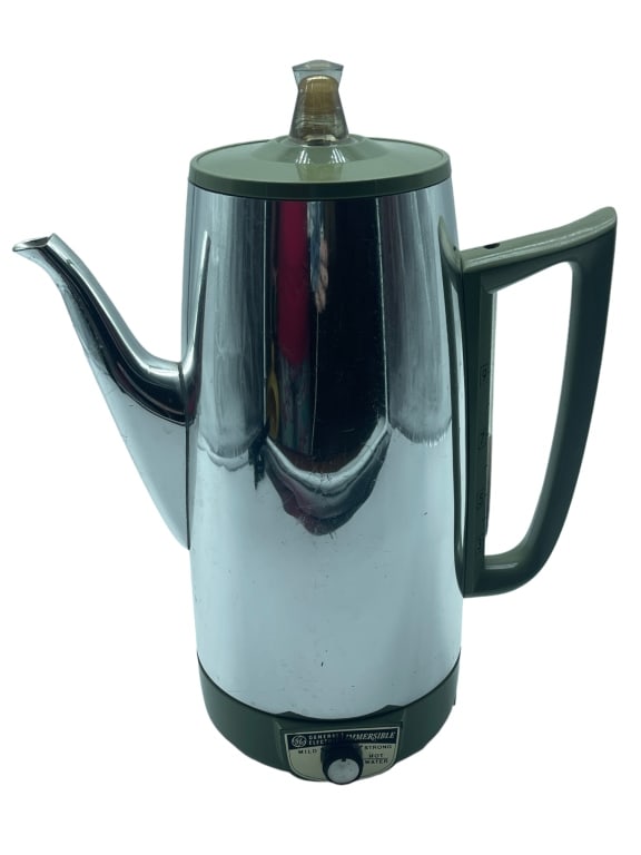 VTG GENERAL ELECTRIC IMMERSIBLE COFFEE PERCULATOR: VTG GENERAL ELECTRIC IMMERSIBLE COFFEE PERCULATOR -NO CORD