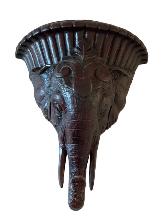 VINTAGE ELEPHANT  WALL SCONCE SHELF 18" (1 of 2)
