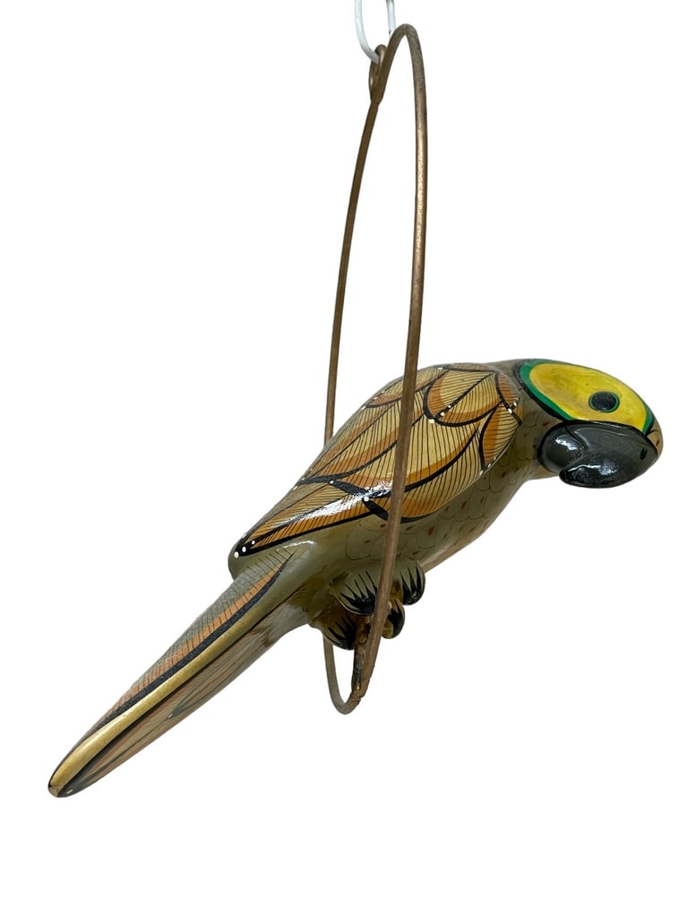 VINTAGE CERAMIC HANGING PARROT MEXICO 9" (1 of 3)
