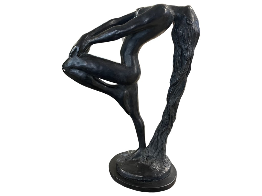 SIGND AUSTIN PRODUCTION SULTRY AWAKENING SCULPTURE: -1979 SIGNED AUSTIN PRODUCTION SULTRY AWAKENING SCULPTURE-SIZE: 21" X 15" X 9" -GOOD PREOWNED CONDITION -WEAR CONSISTENT WITH AGE AND USE -SEE ALL PHOTOS -JR SR 10/05 Bidders may pick up their items f