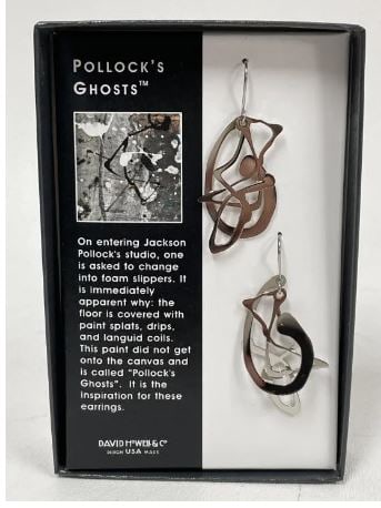 POLLACK'S GHOSTS ABSTRACT PIERCED EARRINGS (1 of 2)