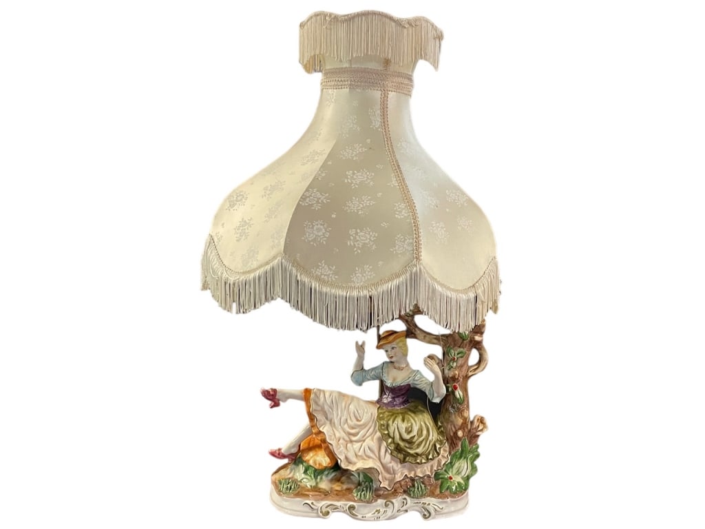 ANTIQ ITALIAN CAPODIMONTE PORCELAIN FIGURAL LAMP (1 of 5)