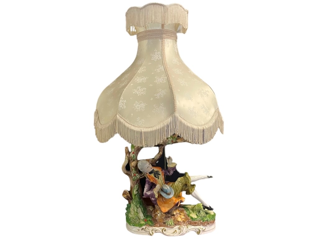 ANTIQ ITALIAN CAPODIMONTE PORCELAIN FIGURAL LAMP (1 of 6)