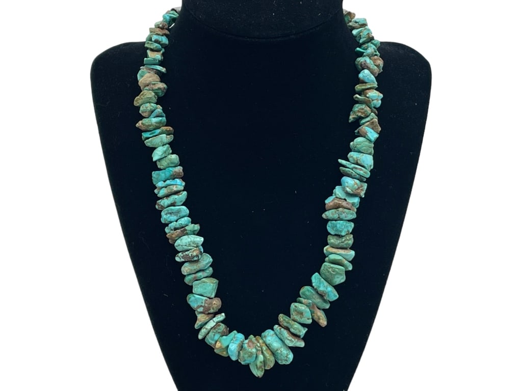 ROYSTON TURQUOISE NUGGET NECKLACE 19" (1 of 5)