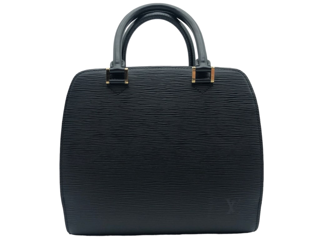 LOUIS VUITTON PONT-NEUF HANDBAG BLACK CALF LEATHER (1 of 4)