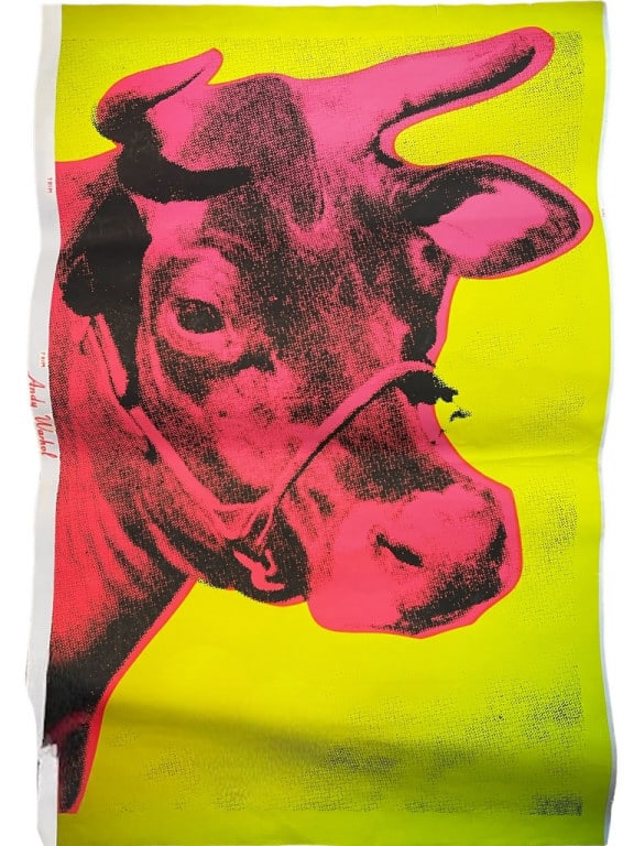 ANDY WARHOL PINK COW POSTER 45" (1 of 5)