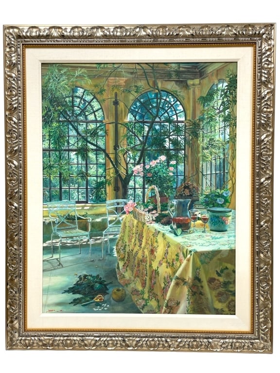 LARGE PETER HO ORIGINAL OIL PAINTING 51" (1 of 3)