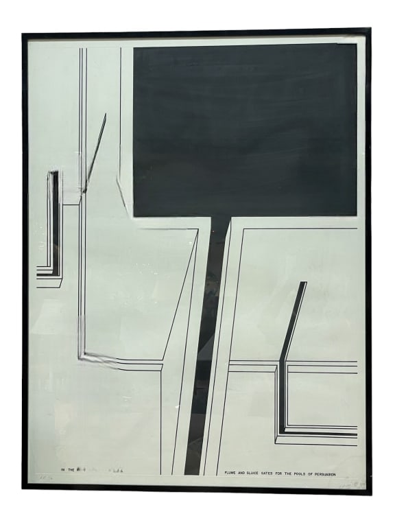 VINTAGE ROBERT MORRIS FRAMED PRINT 47" (1 of 6)