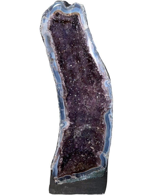 LARGE DECORATIVE AMETHYST GEODE 28" (1 of 5)