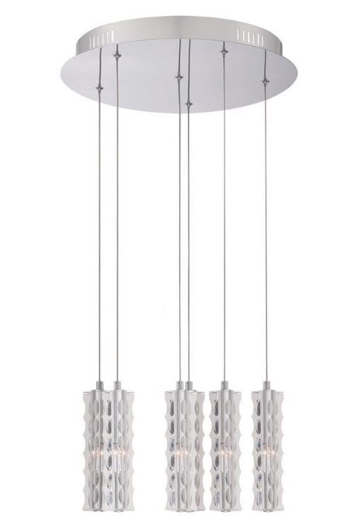 QUOIZEL PLATINUM COLLECTION CHANDELIER: -Quoizel PCTR1816C Platinum Collection Taper Foyer Piece Chandeliers-Finish - Polished chrome-Dimensions (if applicable) - 8 1/2" H 16" W-Finish/Bulbs - 6 20W CLEAR G4 XENON Bulb Supplied-IN ORIGINAL 