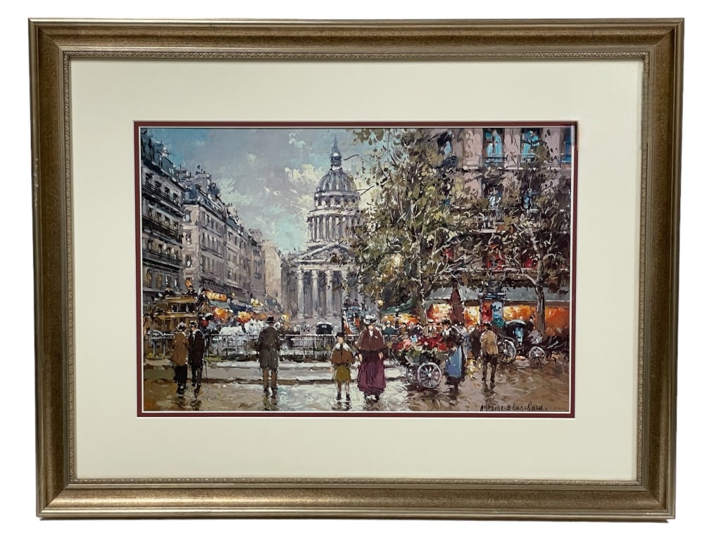 ANTOINE BLANCHARD PARIS CITYSCAPE FRAMED PRINT 27" (1 of 6)