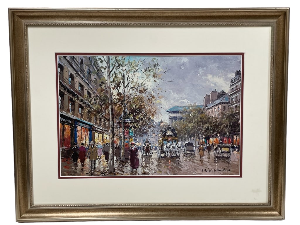 ANTOINE BLANCHARD PARIS CITYSCAPE FRAMED PRINT 27" (1 of 5)