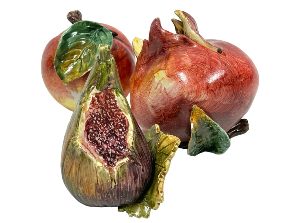 SET OF 3 CERAMIC ITALIAN  FRUITS AND VEGETABLES 5" (1 of 6)