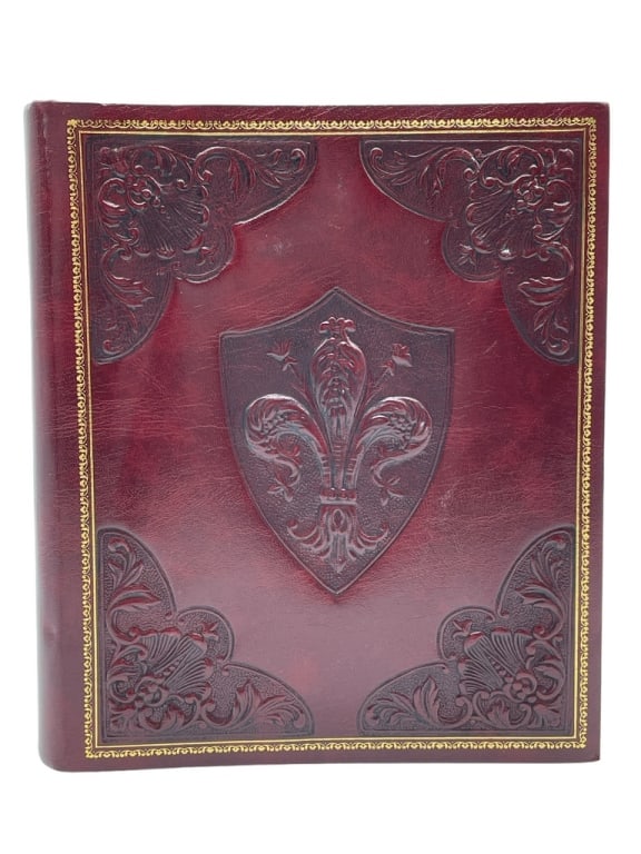 EMBOSSED LEATHER BOUND BLANK JOURNAL BOOK 12" (1 of 5)