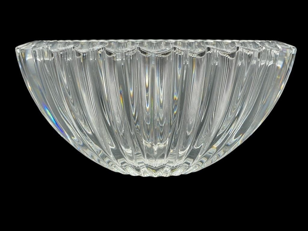 TIFFANY & CO HEART RIMMED CRYSTAL GLASS BOWL 8" (1 of 7)