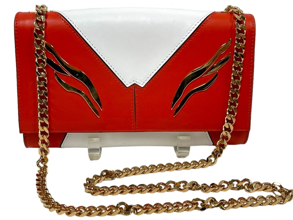 NWT! GEORGE ANGELOPOULOS RED LEATHER HANDBAG (1 of 10)