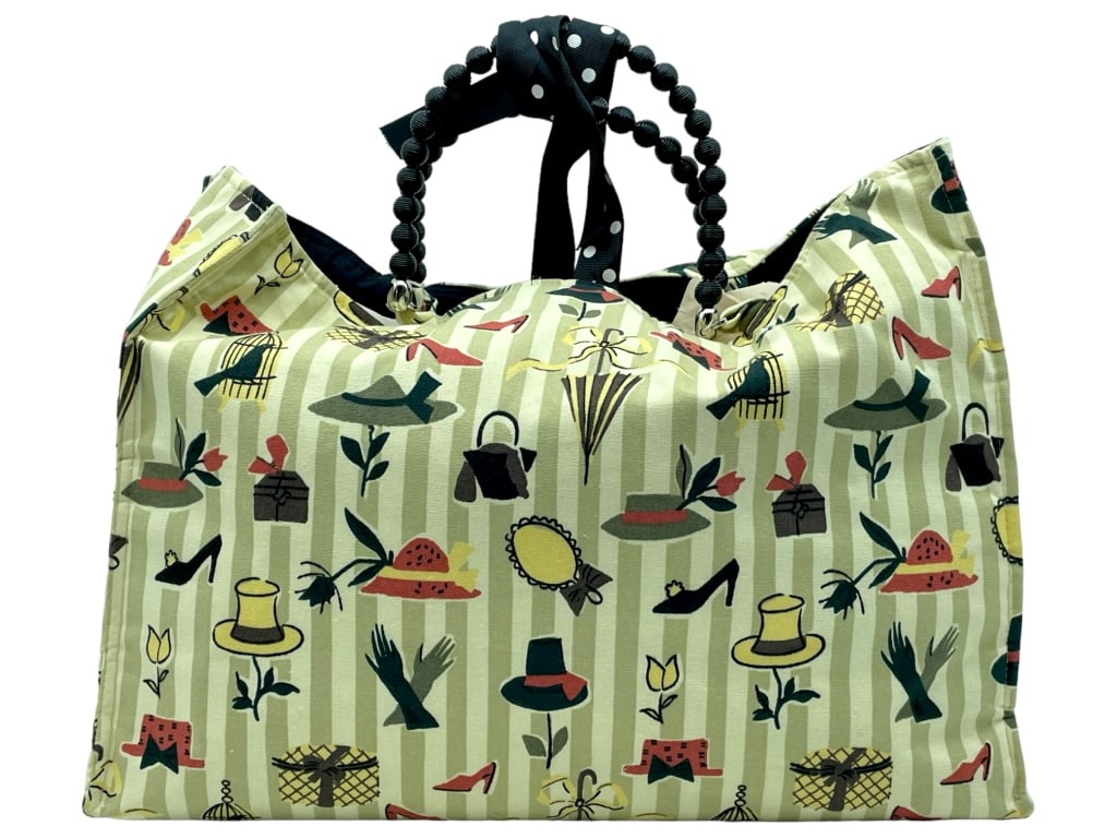 QUEEN BEA STUDIO VTG TOTE HANDBAG 17" (1 of 4)