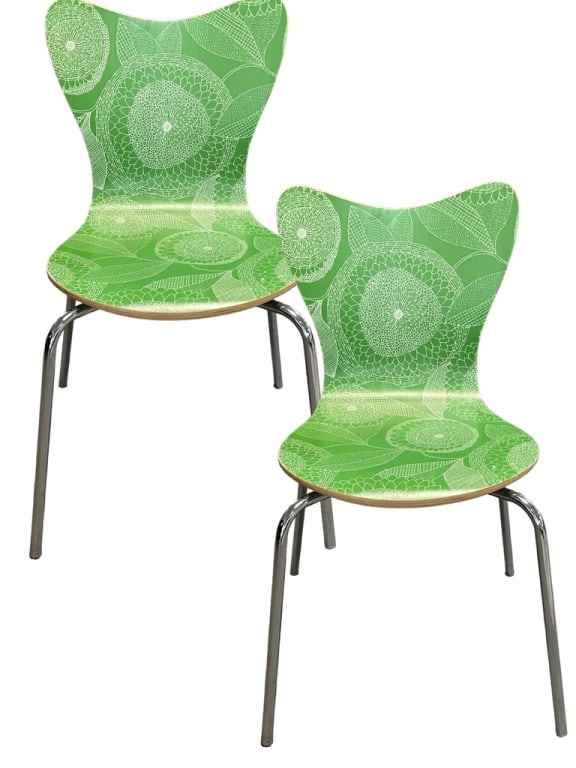 WEST ELM MID CENTURY MODERN STYLE PLY CHAIRS, PAIR (1 of 6)