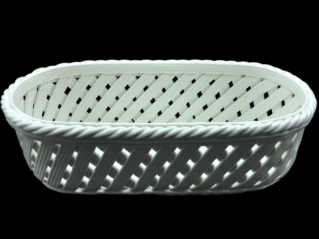 VINTAGE TIFFANY & CO WHITE CERAMIC BREAD BASKET (1 of 5)