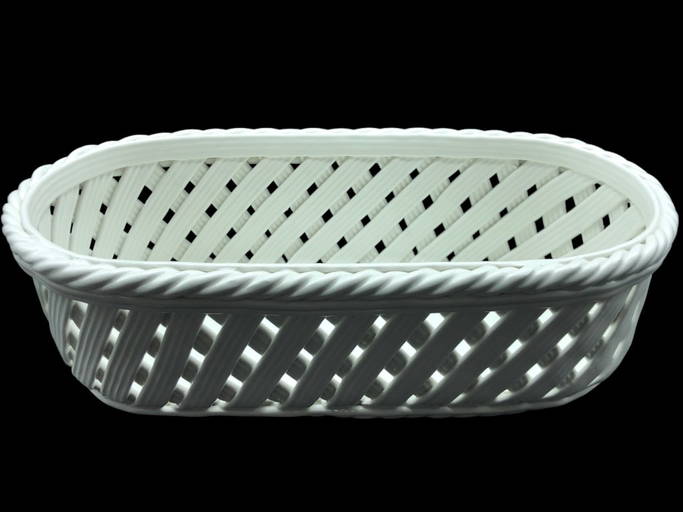 Vintage Tiffany & Co White Ceramic Bread Basket