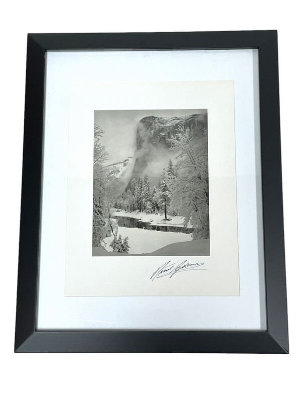 SIGNED ANSEL ADAMS 1950'S LITHOGRAPH PRINT 20" (1 of 4)