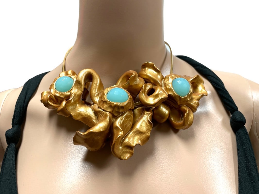 NEW! CLEO & CAT CLAY POLYMER BRUTALIST NECKLACE (1 of 7)