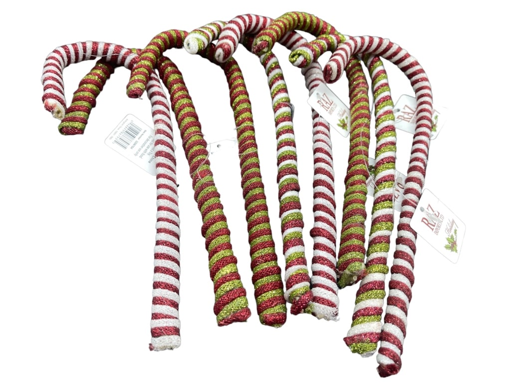 SET OF DECORATIVE CANDY CANES ORNAMENTS (1 of 2)