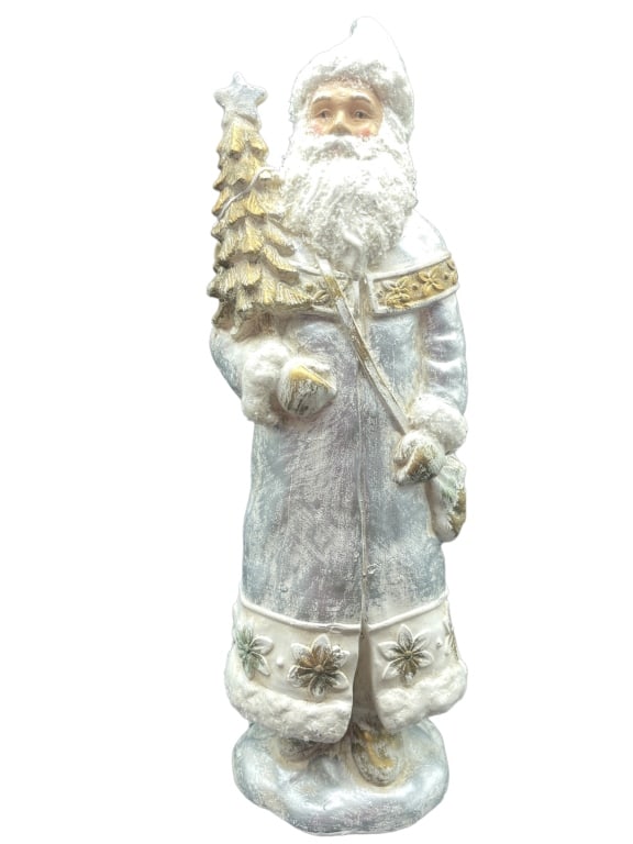 SANTA WITH CHRISTMAS TREE FIGURINE 14": SANTA WITH CHRISTMAS TREE FIGURINE 14"