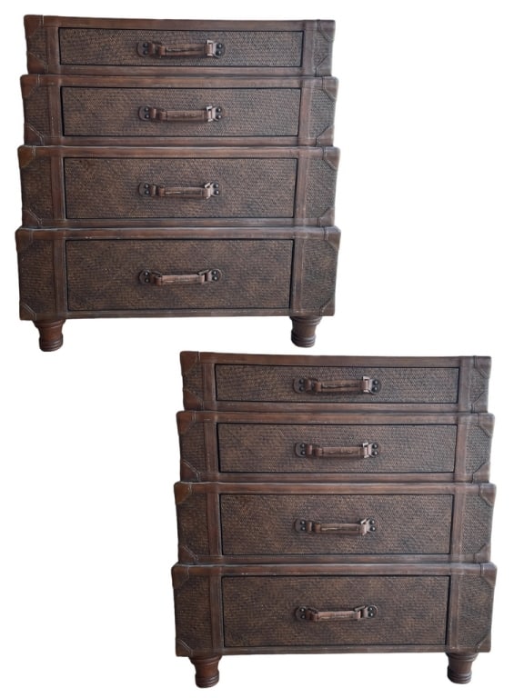 TOMMY BAHAMA STYLE WICKER RATTAN STYLE DRESSERS 34 (1 of 10)